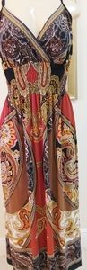 NWOT Multi Colored Paisley Stretch Sundress